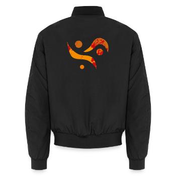 Yoga design_35 - Bomber unisexe - noir - Dos - AI Model Male 185 light (185cm)