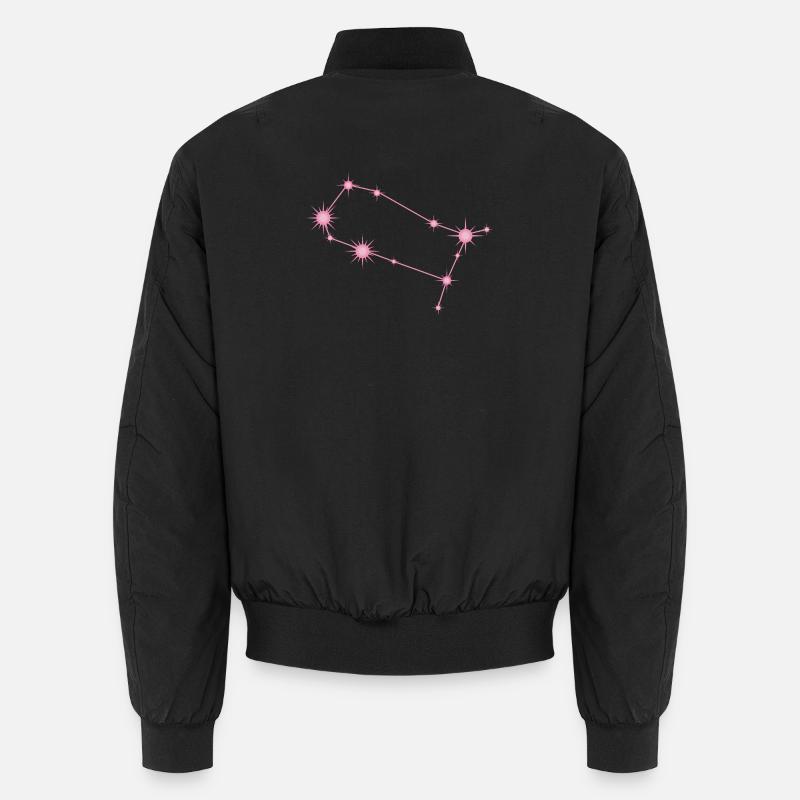 Constellation des Gémeaux Signe du zodiaque rose pastel Bomber unisexe