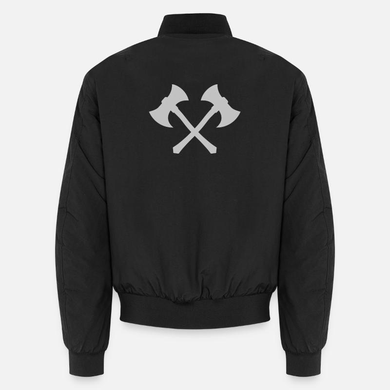 Cross axe - Unisex Bomber Jacket - black