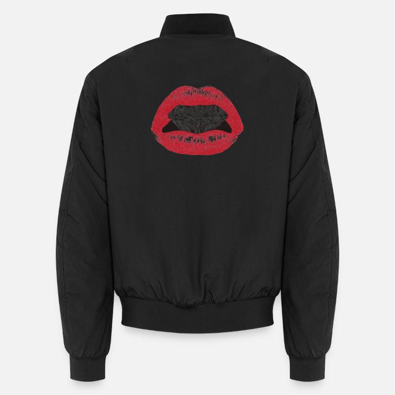 Diamond Lips Party - Unisex Bomber Jacket - black