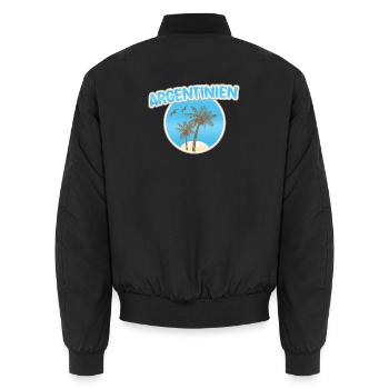 Argentinien als Strand - Unisex Bomberjacke - Schwarz - Hinten - AI Model Male 185 light (185cm)