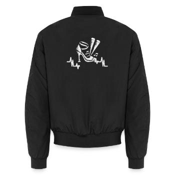 Salsa Tanzen - Turn Patterns Over Small Talk - Unisex Bomberjacke - Schwarz - Hinten - AI Model Male 185 light (185cm)