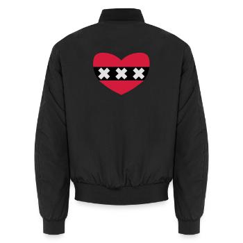 ich liebe Amsterdam - Unisex Bomberjacke - Schwarz - Hinten - AI Model Male 185 light (185cm)