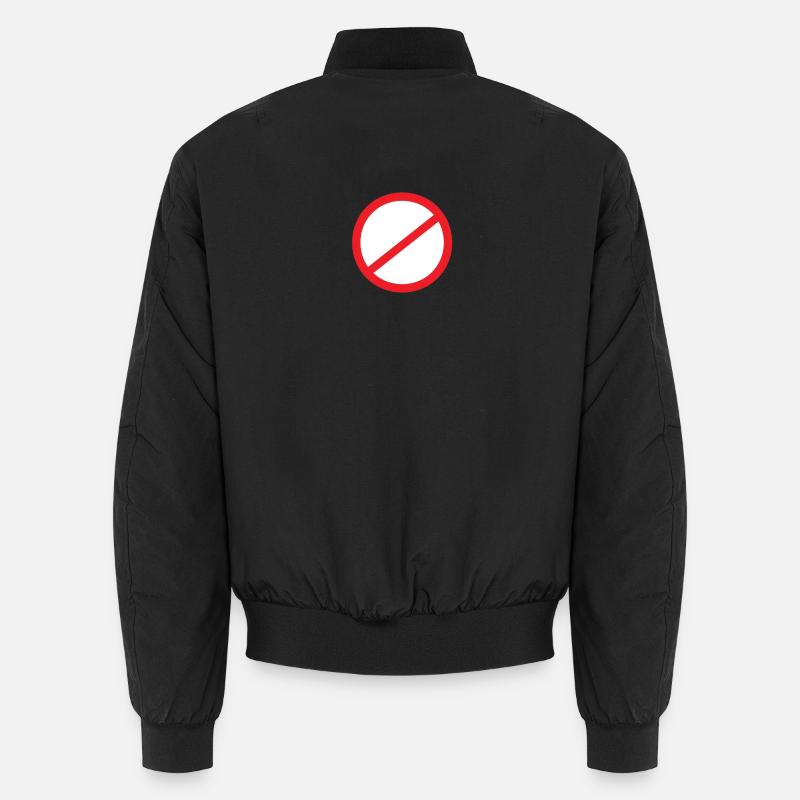 Forbidden Symbol Pattern Unisex Bomber Jacket