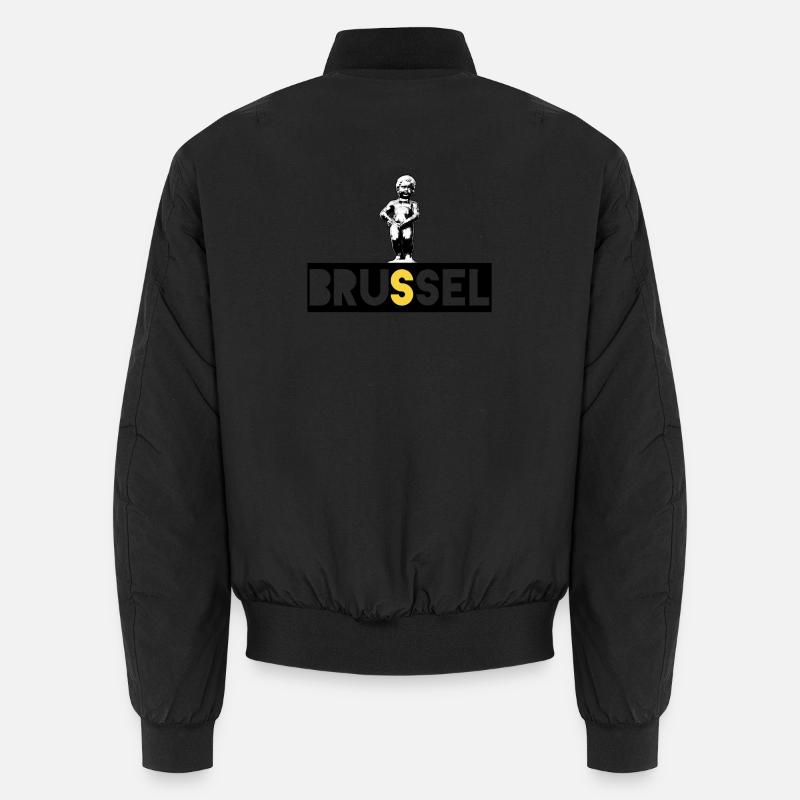 Brüssel Manneken Pis - Unisex Bomberjacke - Schwarz