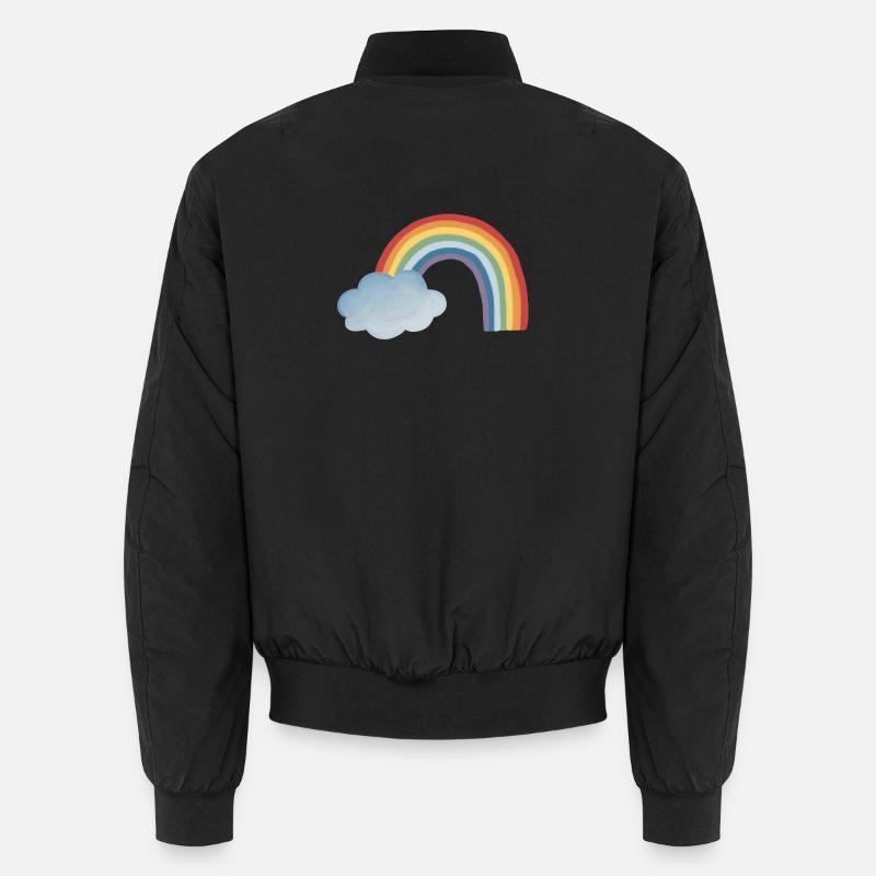 Météo arc-en-ciel coloré avec nuage Bomber unisexe