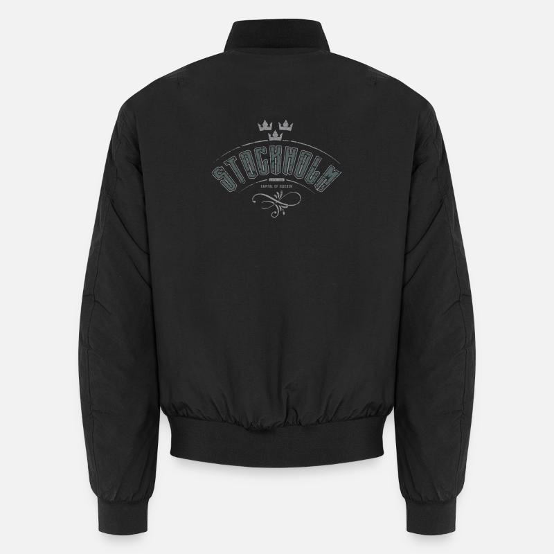 Stockholm 2-fäger - Unisex Bomberjacke - Schwarz