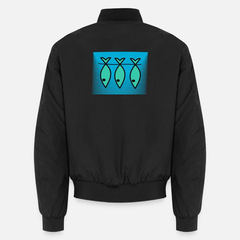POISSON. POISSON D'AVRIL. PÂQUES. SARDINE. MER Bomber unisexe