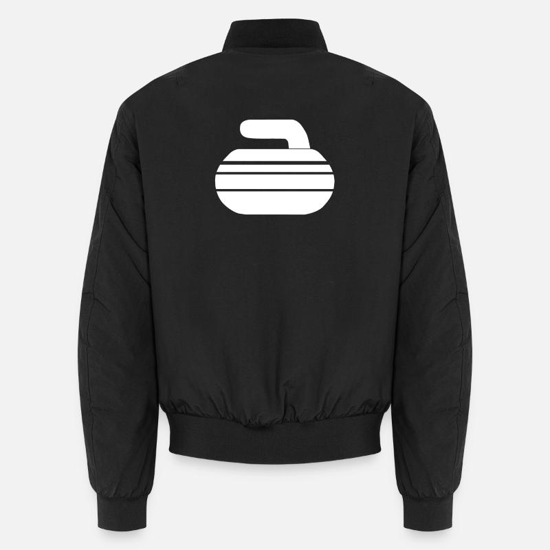 Curling Stone - Unisex Bomber Jacket - black