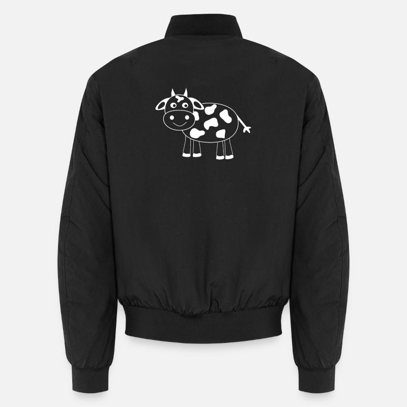 Kuh - Unisex Bomberjacke - Schwarz