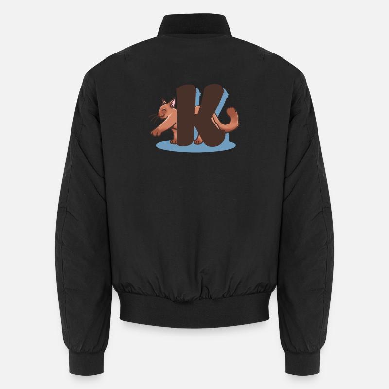 Cat Letter K Unisex Bomber Jacket