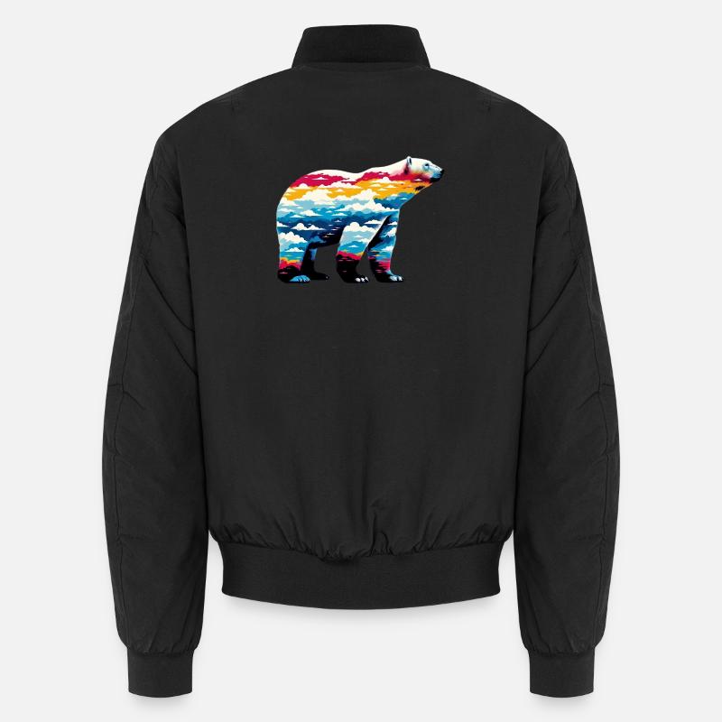 Polar bear - Unisex Bomber Jacket - black
