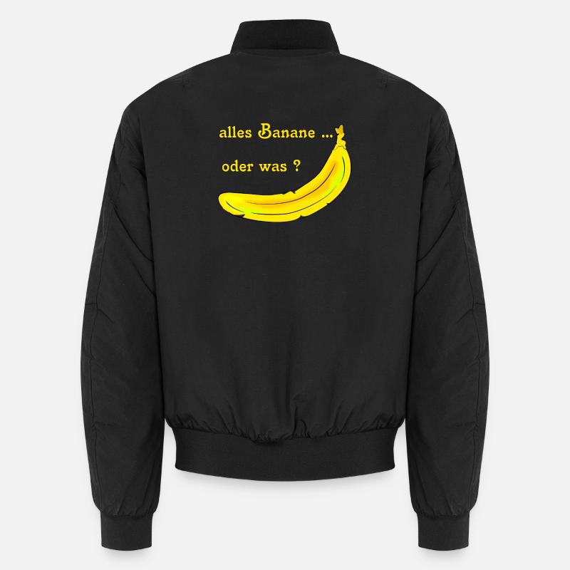Banane obst - Unisex Bomberjacke - Schwarz