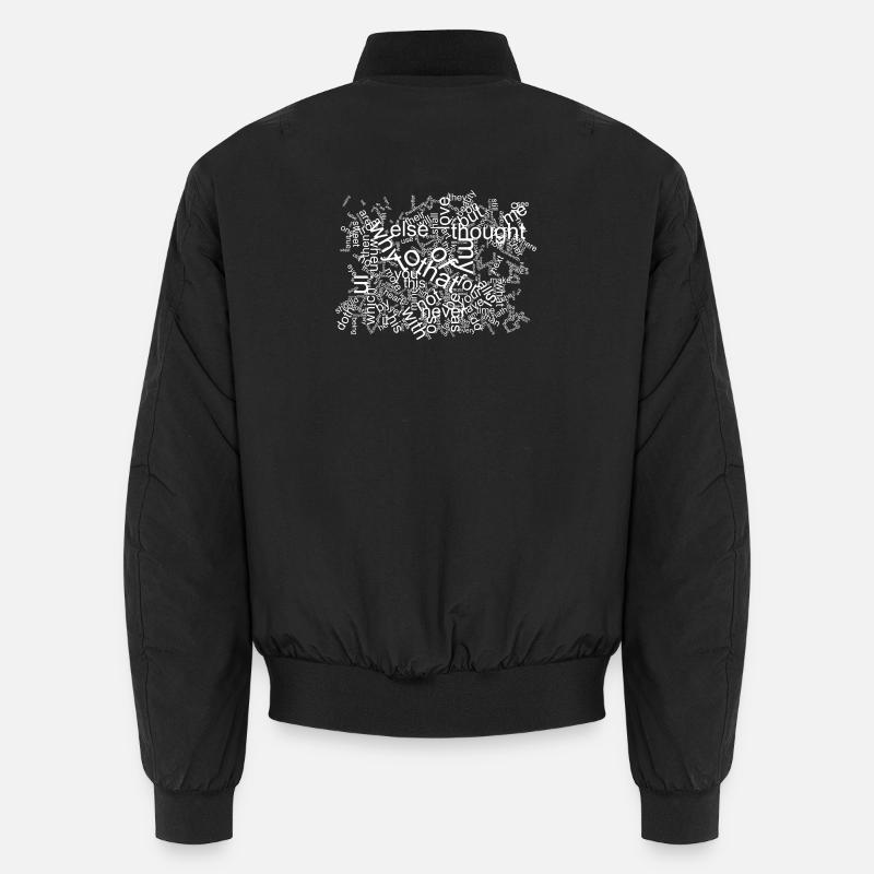Word Clouds Motivational Collage Thoughts Unisex Bomber Jacket