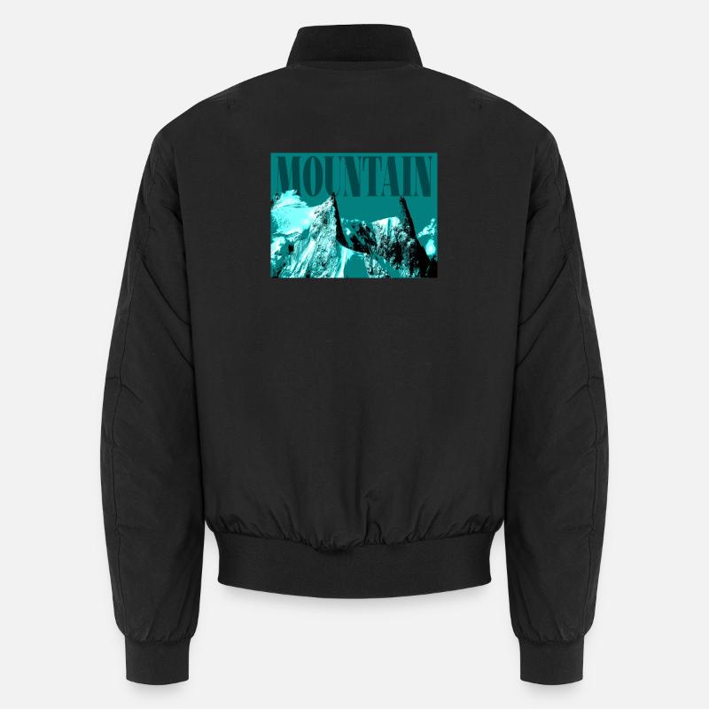 Abstract Icy Mountain Unisex Bomber Jacket