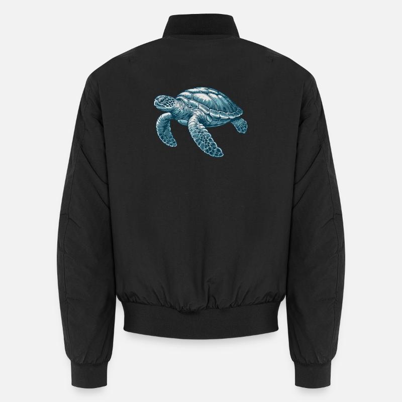 Tortue marine - Bomber unisexe - noir