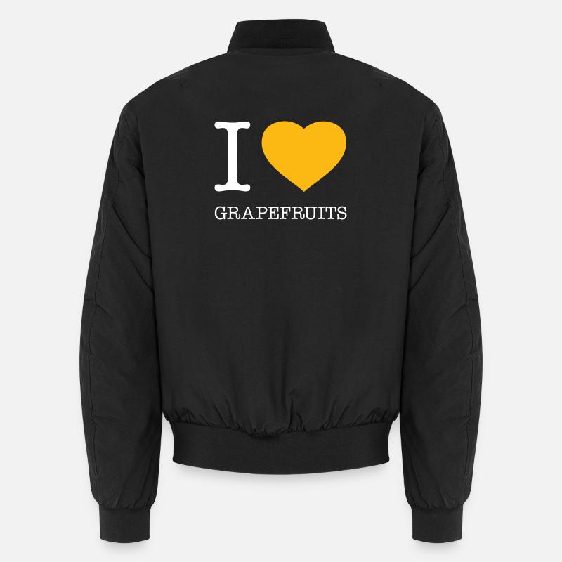 I LOVE GRAPEFRUITS - Unisex Bomber Jacket - black