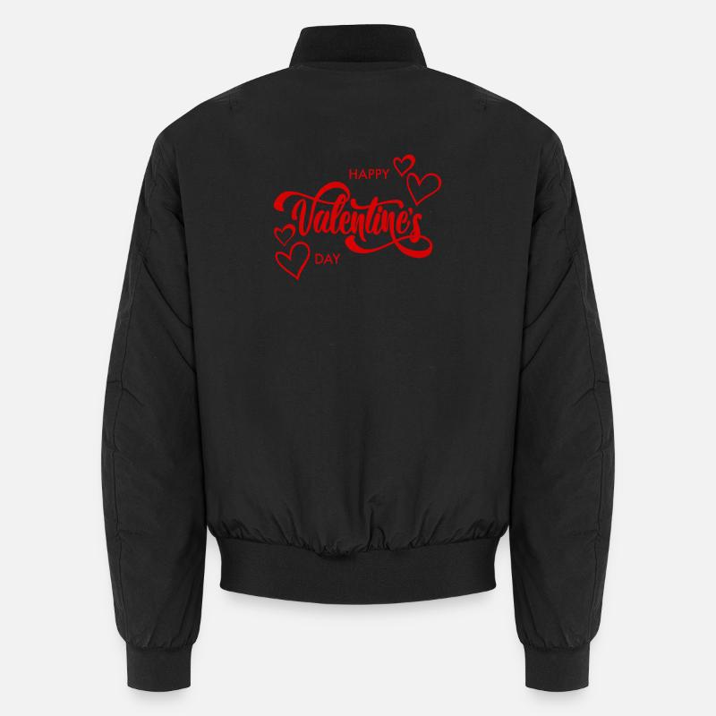 happy_valentines_day_-1-_250902043636 - Unisex Bomberjacke - Schwarz
