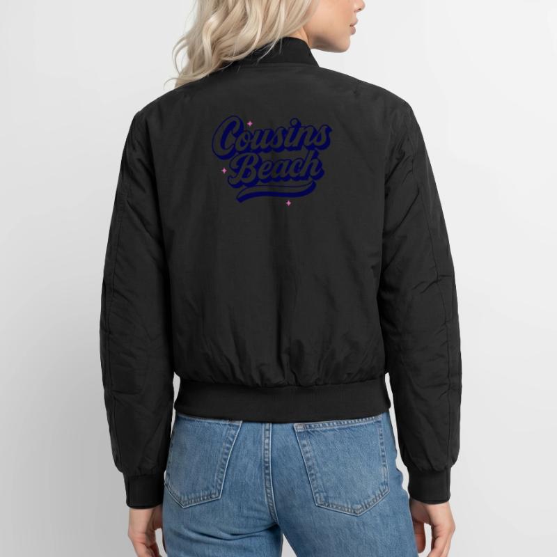Cousins Beach - Conception de script rétro Bomber unisexe