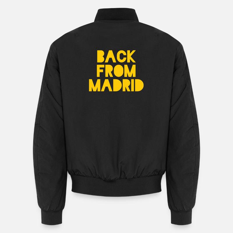 Expressive Madrid illustration on clothing - Unisex Bomber Jacket - black