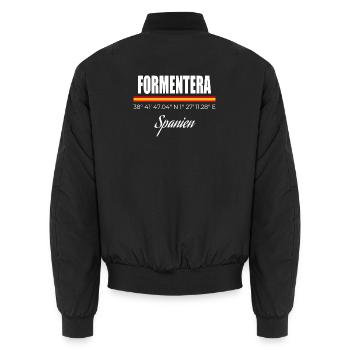 Formentera - Unisex Bomberjacke - Schwarz - Hinten - AI Model Male 185 light (185cm)