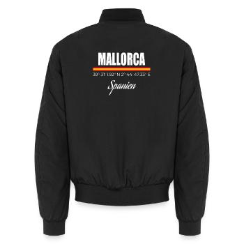 Mallorca - Unisex Bomberjacke - Schwarz - Hinten - AI Model Male 185 light (185cm)