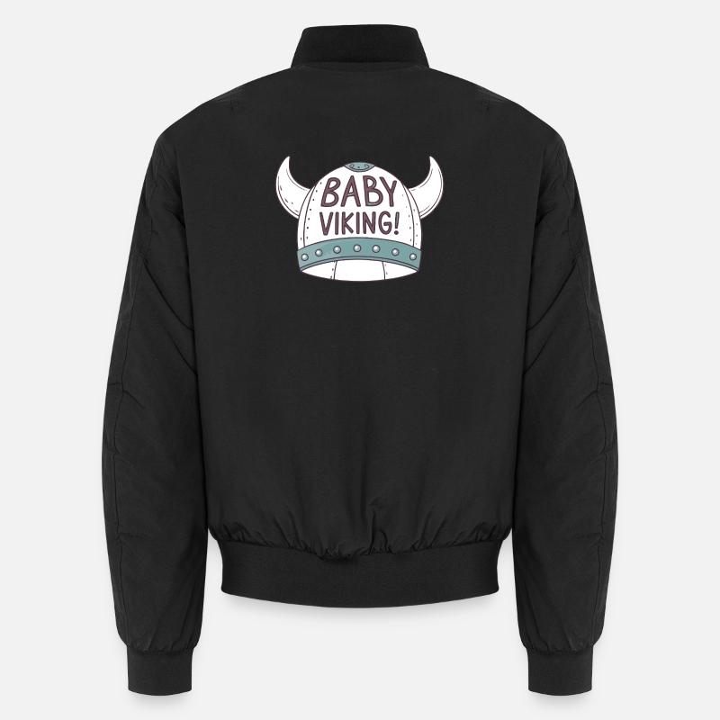 Baby Wikinger Helm illustriert Unisex Bomberjacke