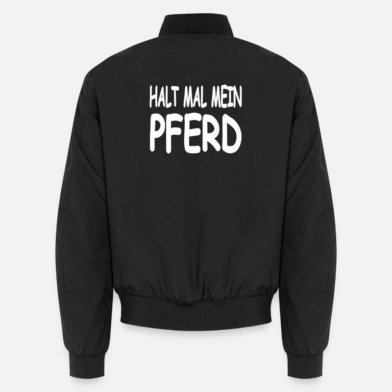 Pferde - Unisex Bomberjacke - Schwarz