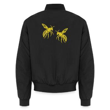 Guêpe abeille - Bomber unisexe - noir - Dos - AI Model Male 185 light (185cm)