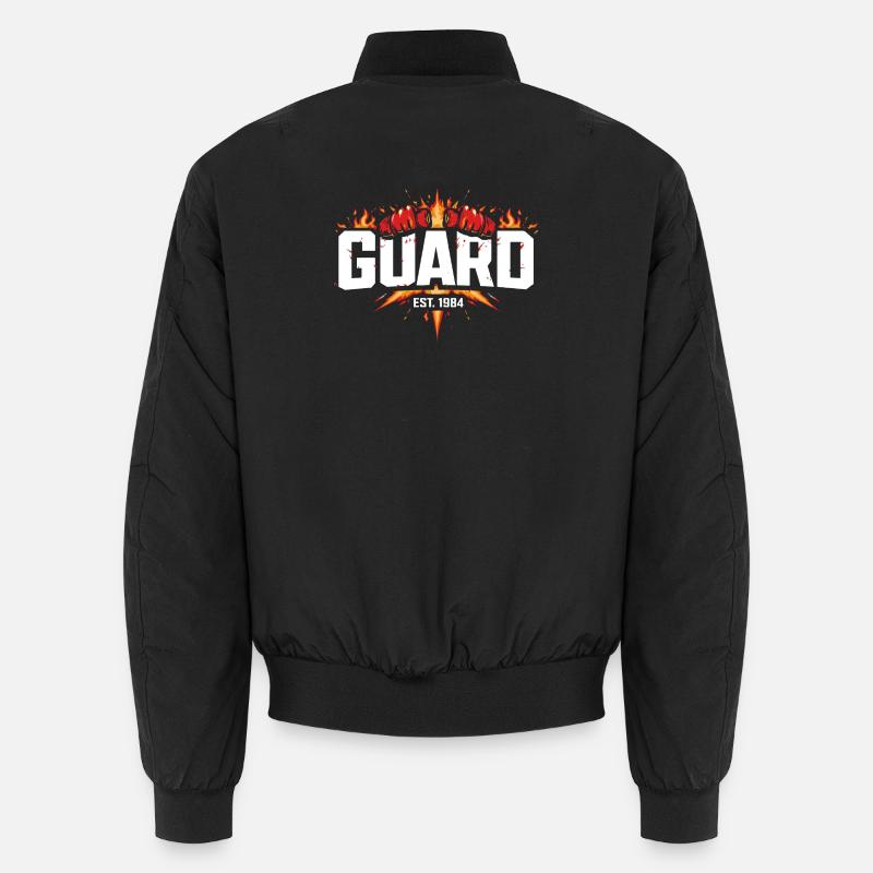 Guard Est 1984 Flames - Unisex Bomber Jacket - black