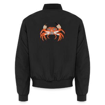 Empreinte de crabe - Bomber unisexe - noir - Dos - AI Model Male 185 light (185cm)