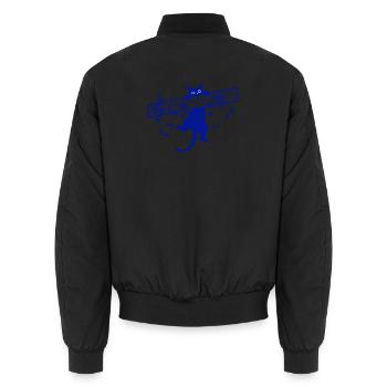 Niedliche Katze Musik Musiker Musikinstrument - Unisex Bomberjacke - Schwarz - Hinten - AI Model Male 185 light (185cm)