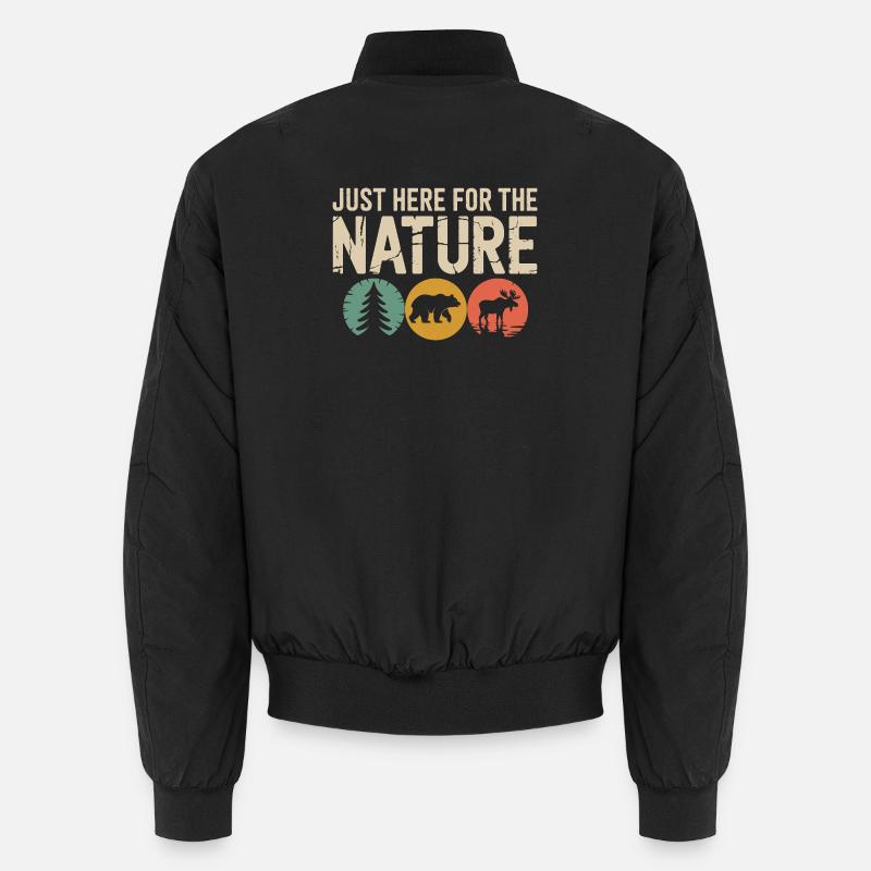 Just Here for Nature: Rustic Wildlife Tee Unisex Bomber Jacket