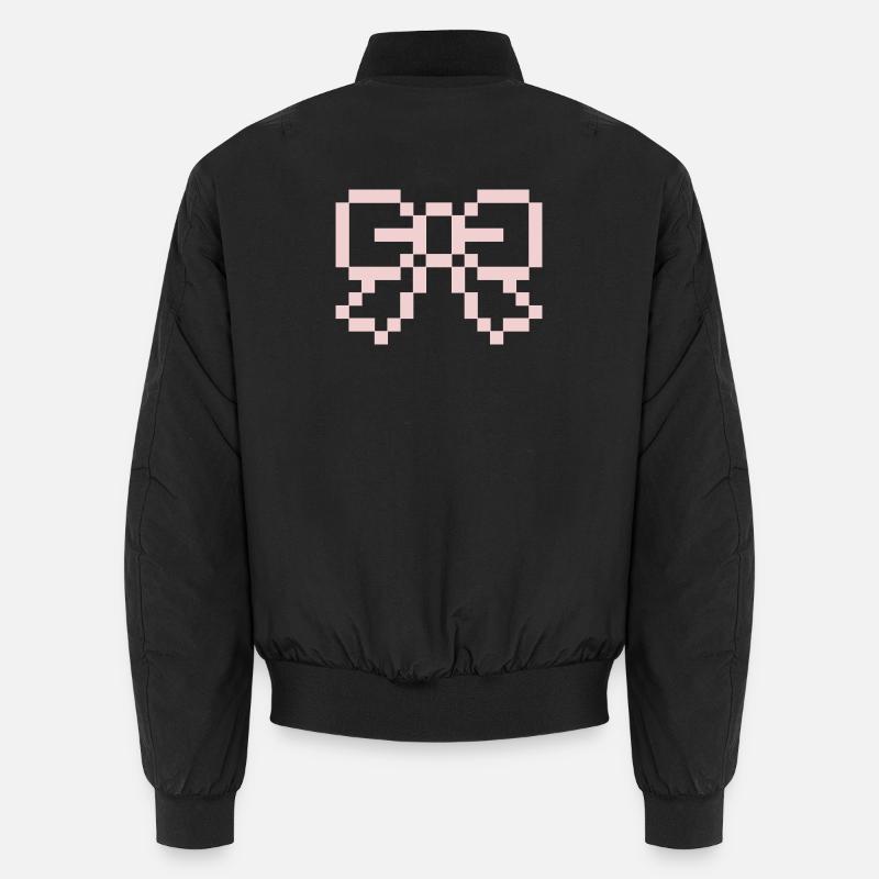 Pink Pixel Bow Unisex Bomberjacke