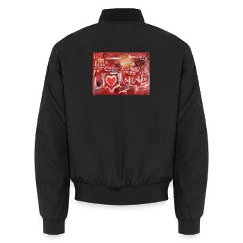 Connected-Alone-Severino-Canepa - Unisex Bomberjacke - Schwarz - Hinten - AI Model Male 185 light (185cm)