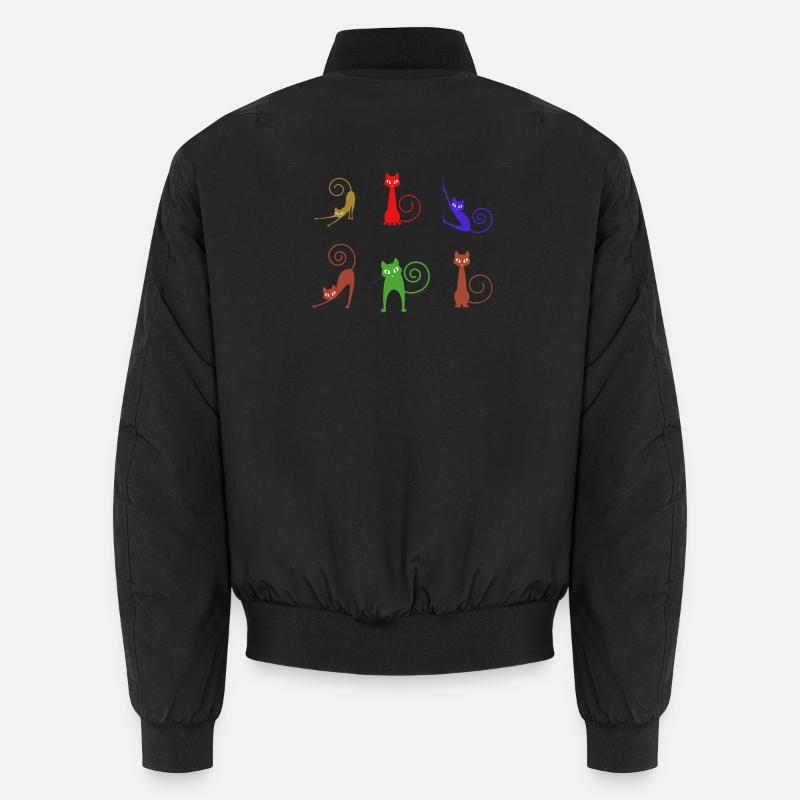 Katzen - Unisex Bomberjacke - Schwarz