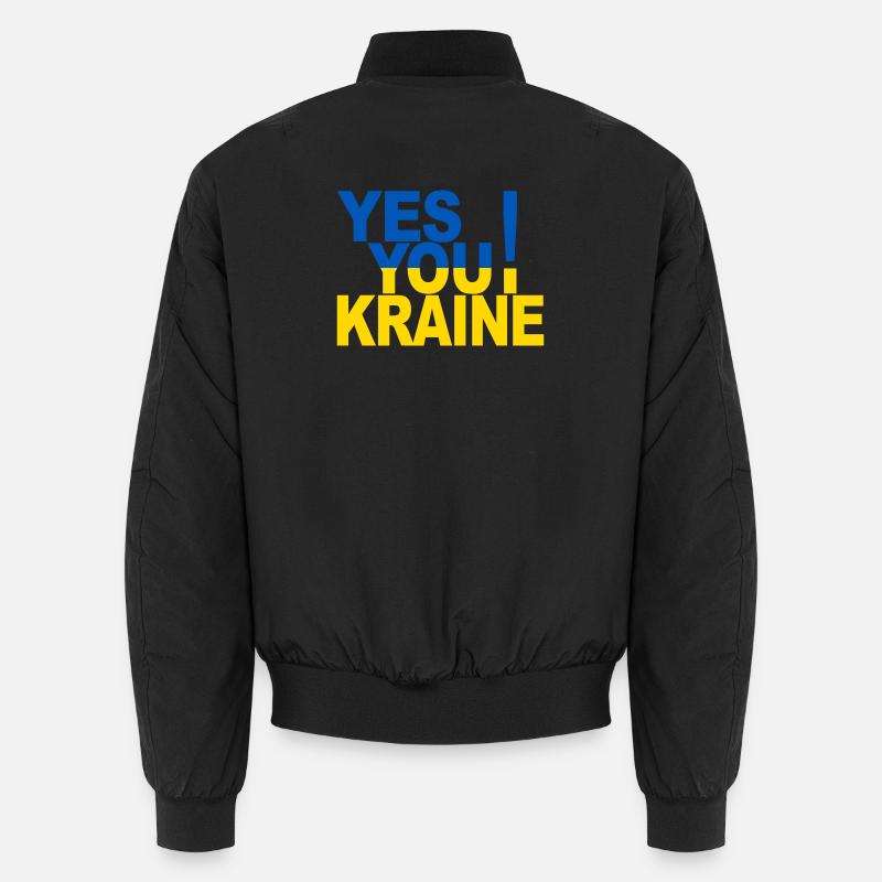 Yes Ukraine! - Unisex Bomber Jacket - black