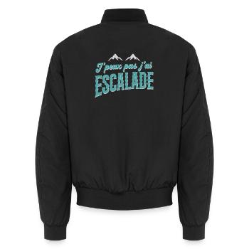 J'peux pas j'ai Escalade - Bomber unisexe - noir - Dos - AI Model Male 185 light (185cm)