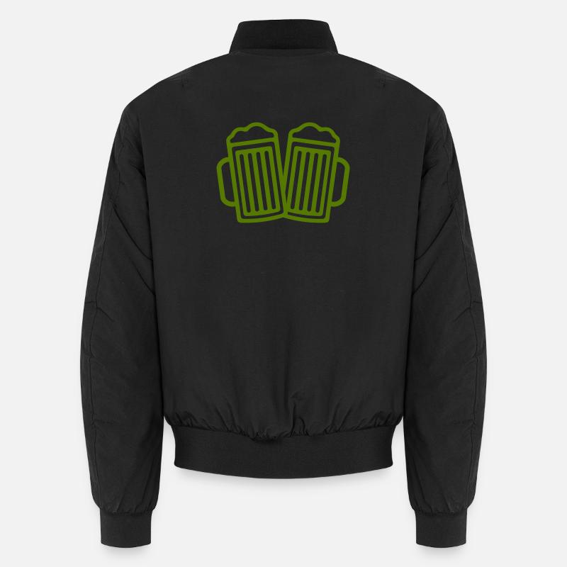 Ringing beer mugs - Unisex Bomber Jacket - black