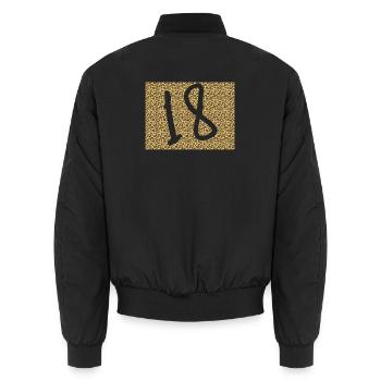 Motif léopard avec grande amperand - Bomber unisexe - noir - Dos - AI Model Male 185 light (185cm)