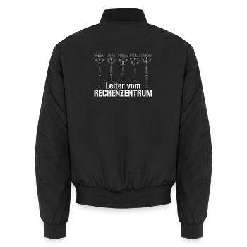 Leiter vom Rechenzentrum Gärtner Gärtnerin Garten - Unisex Bomberjacke - Schwarz - Hinten - AI Model Male 185 light (185cm)