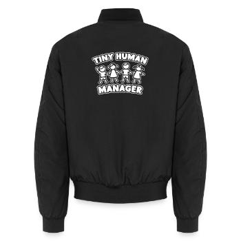 Preschool Teacher Tiny Human Manager Daycare - Unisex Bomberjacke - Schwarz - Hinten - AI Model Male 185 light (185cm)