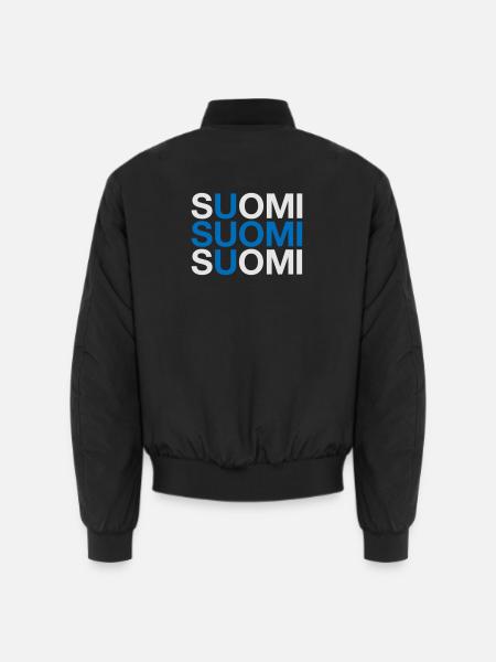 FINNLAND Finland Suomi Finnische Flagge - Unisex Bomberjacke - Schwarz