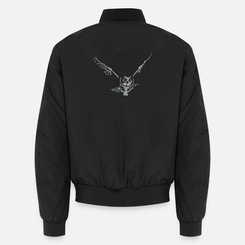 Eule - Unisex Bomberjacke - Schwarz