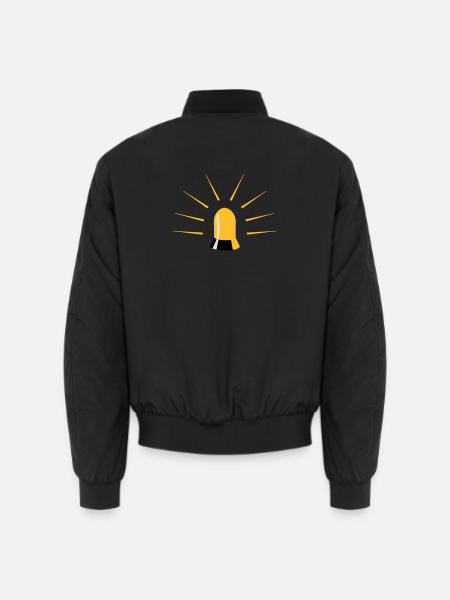 Warnlicht-Design Shirt - Unisex Bomberjacke - Schwarz