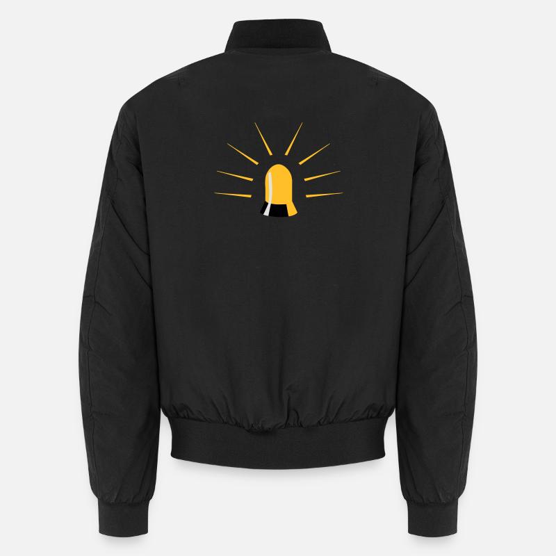 Warnlicht-Design Shirt - Unisex Bomberjacke - Schwarz