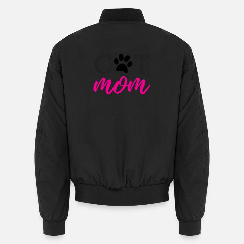 Maman de chat - Bomber unisexe - noir