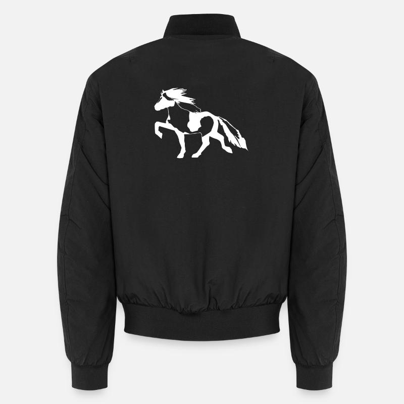Schecke Islandpferd - Unisex Bomberjacke - Schwarz