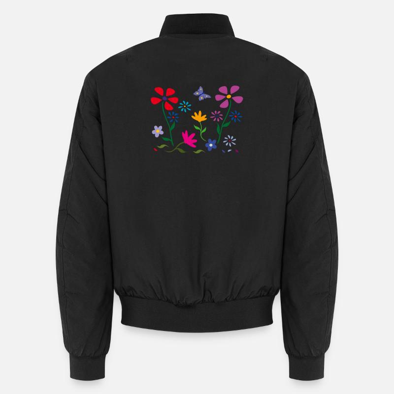 Blumenwiese, Garten, Schmetterling Unisex Bomberjacke