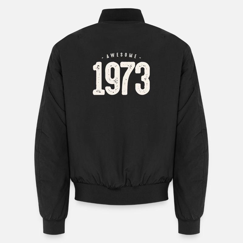 Distressed 1973 Vintage Typography Unisex Bomber Jacket